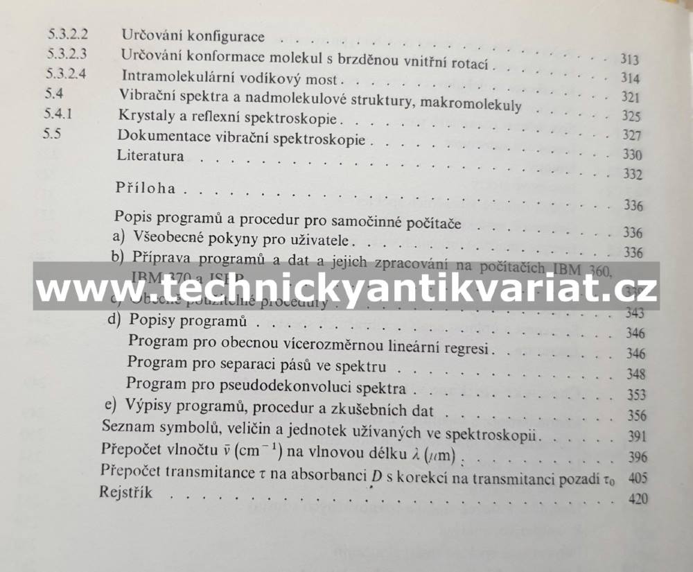 Zpracování a interpretace vibračních spekter - Horák, Vítek (1980)
