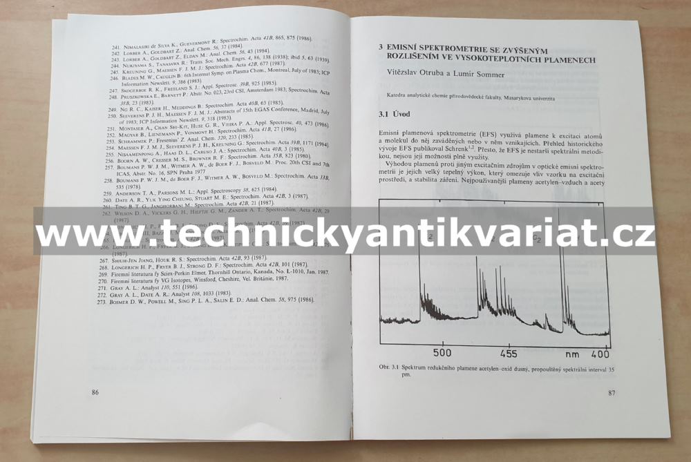 Optická emisní spektrometrie v indukčně vázaném plazmatu - L. Sommer (1992)