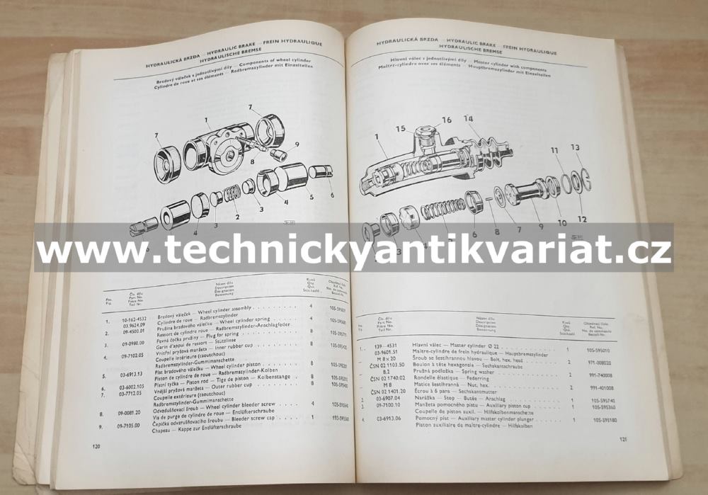 Škoda Octavia Combi - seznam náhradních dílů (1967)