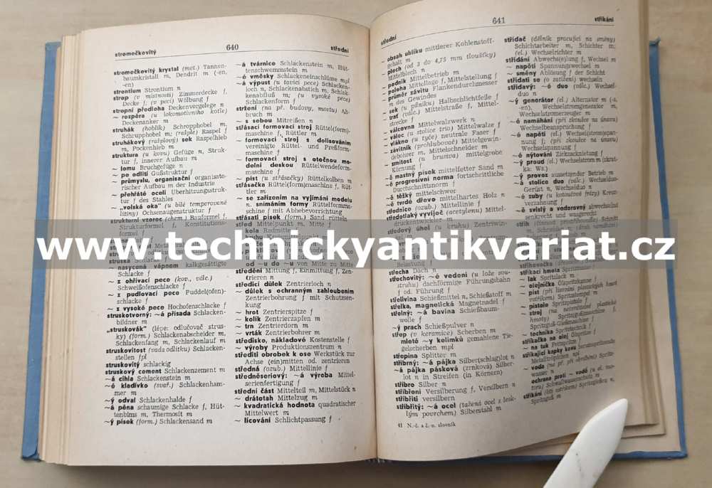 Německo-český a česko-německý slovník z mechanické technologie - František Soukup (1956)