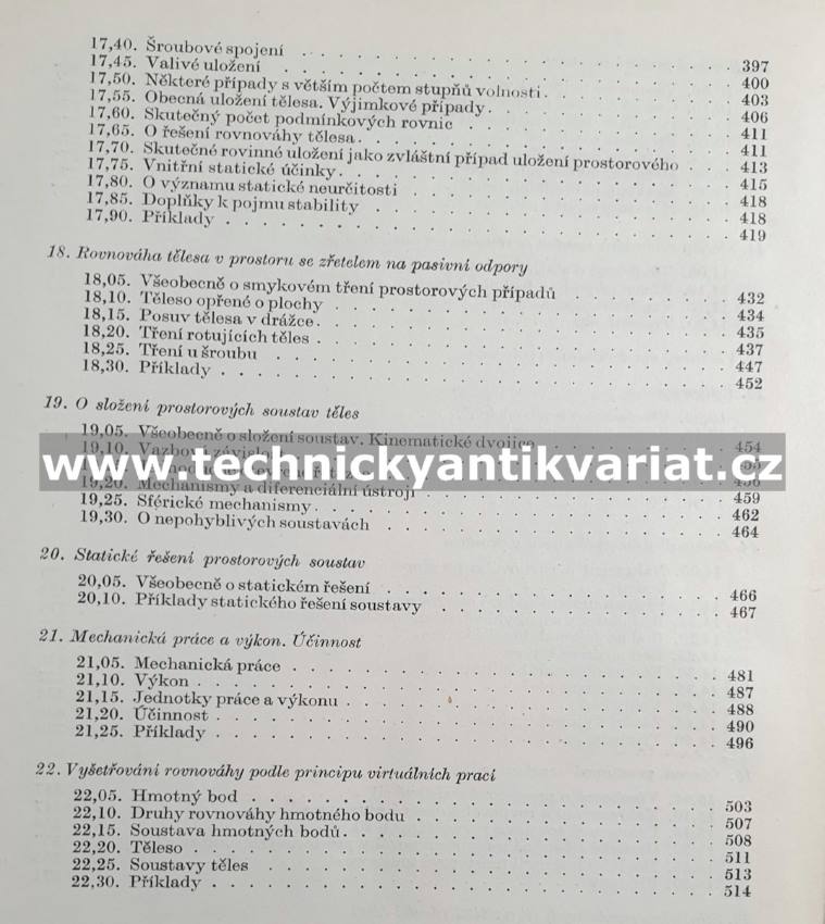 Technická mechanika I. Statika - Josef Šrejtr (1957)