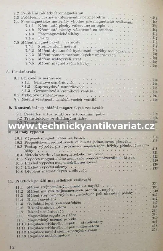 Magnetické zesilovače - Gabler, Haškovec, Tománek (1961)