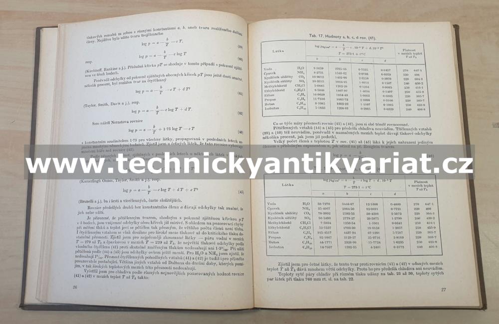 Strojní chlazení I. Theoretická tepelná část - Hýbl (1948)