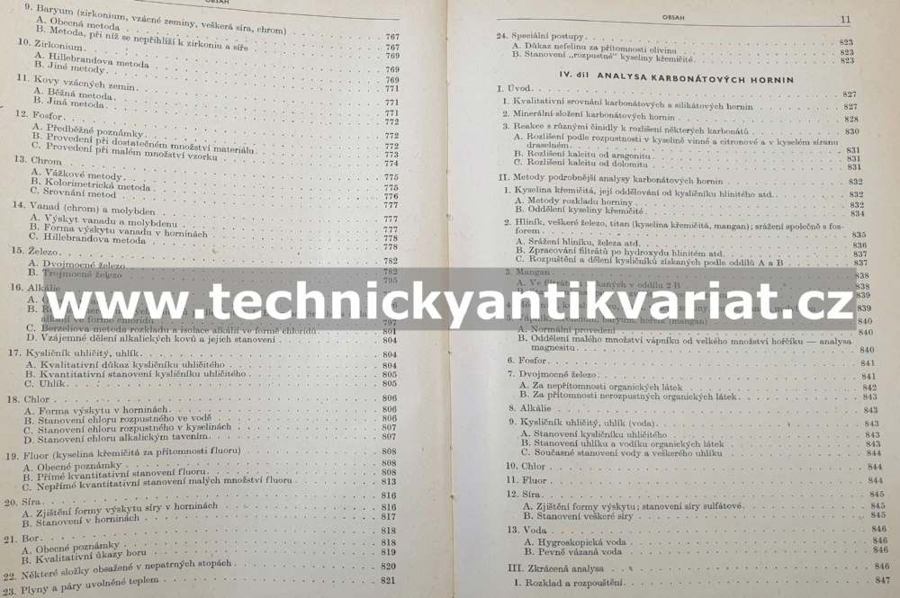 Vybrané metody anorganické analysy - Hillebrand, Lundell, Bright, Hoffman (1958)