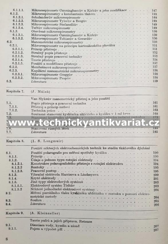 Manometrické metody - Kleinzellera (1964)