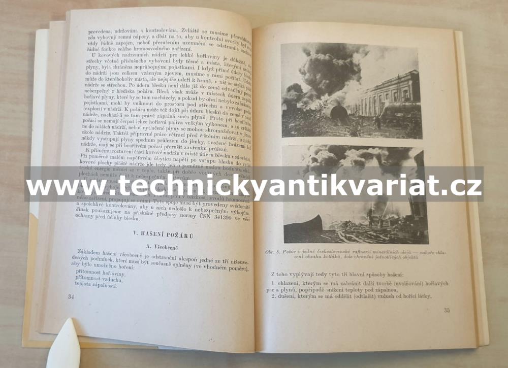 Základy protipožární techniky ve výrobních závodech a skladech minerálních olejů - Z.Michel (1960)