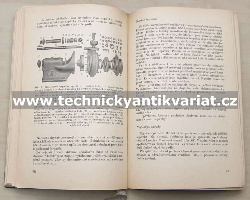 Údržba a opravy malých čerpadel - Hašek, Vondrášek (1965)