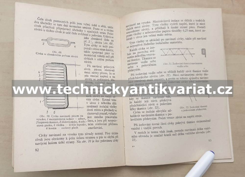 Vinutí cívek a sekcí cívek elektrických strojů a přístrojů - N.V.Vinogradov (1954)