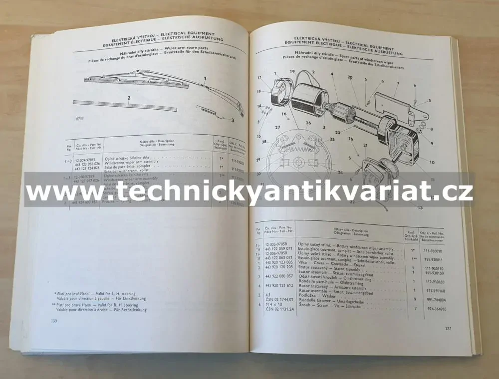 Škoda 100, 100L, 110LS - seznam náhradních dílů (1972-73))