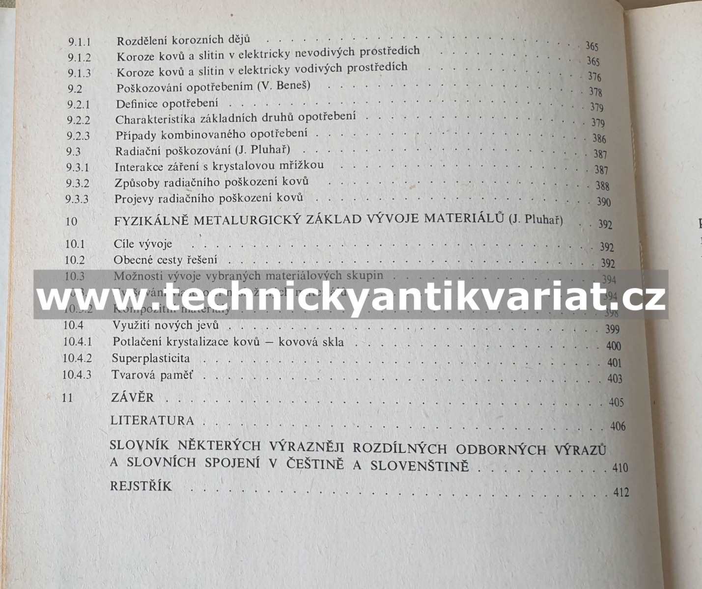 Fyzikální metalurgie a mezní stavy materiálu - Pluhař, Puškár, Koutský, Macek, Beneš (1987)