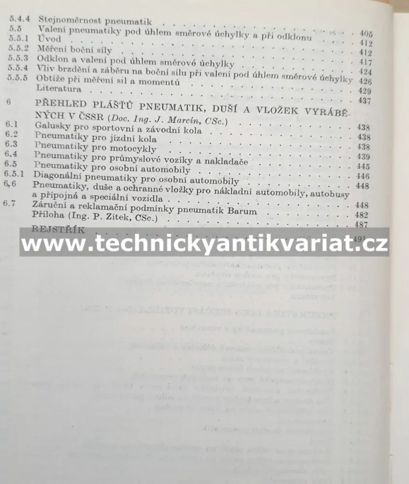 Pneumatiky I. Marcín, Zítek (1985)