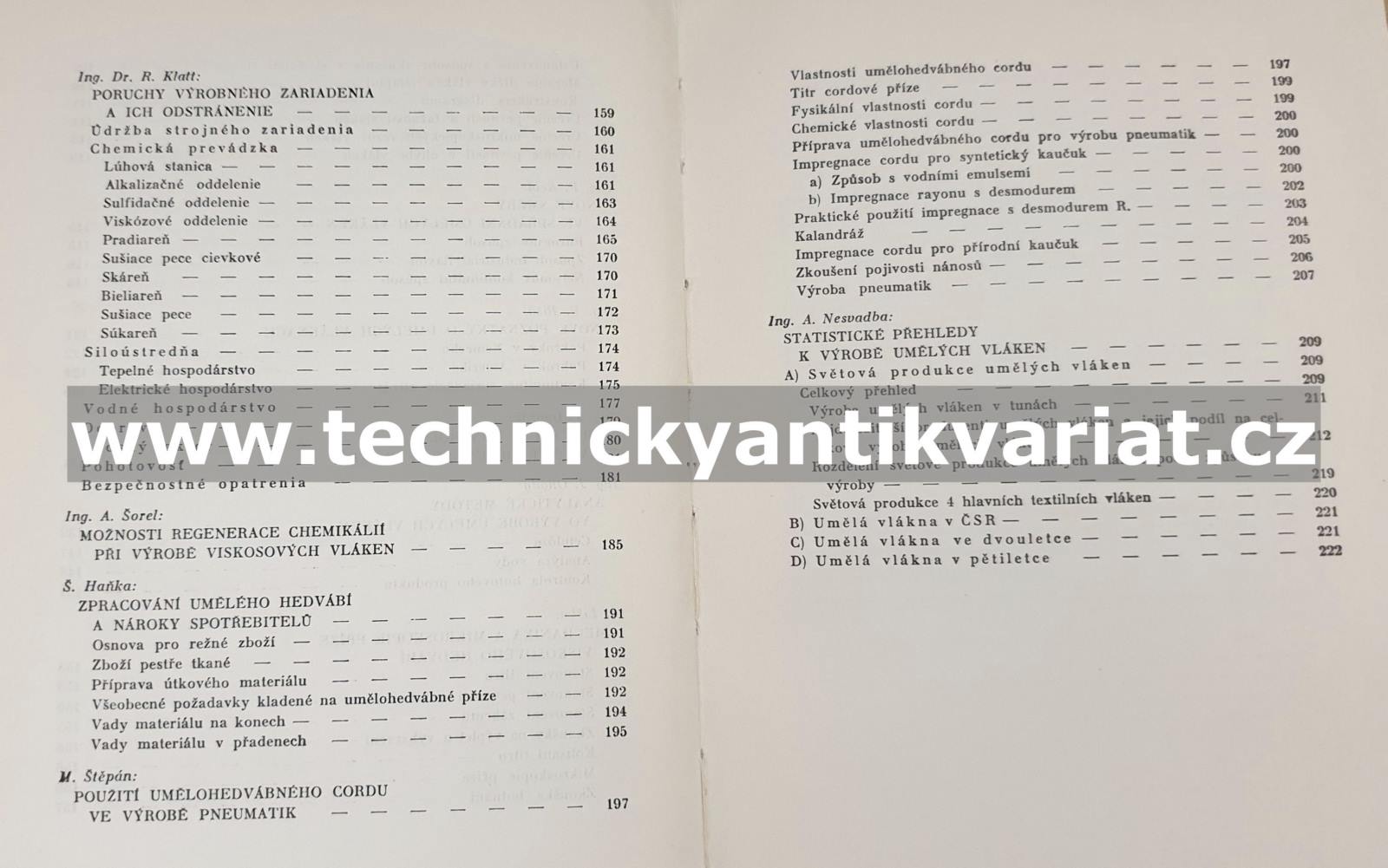 Výroba umelých vláken - Rudolf Klatt (1949)