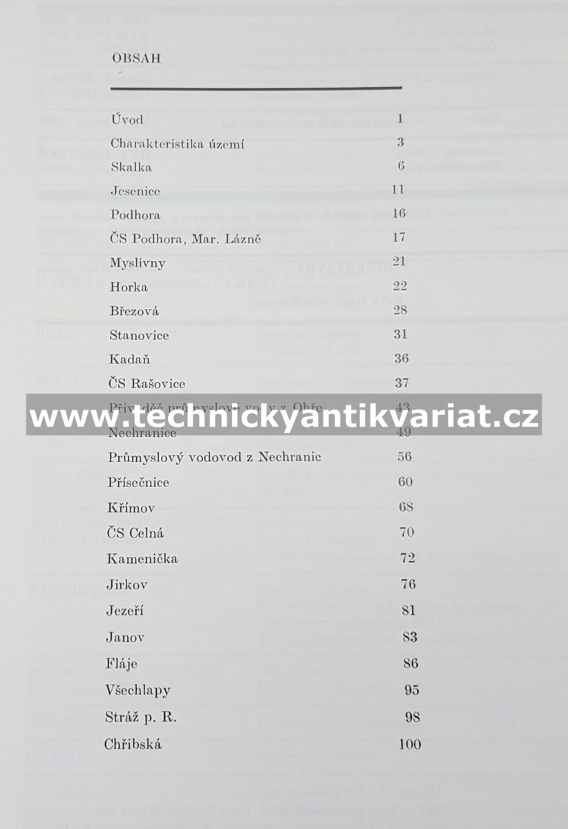 Významná vodní díla povodí Ohře