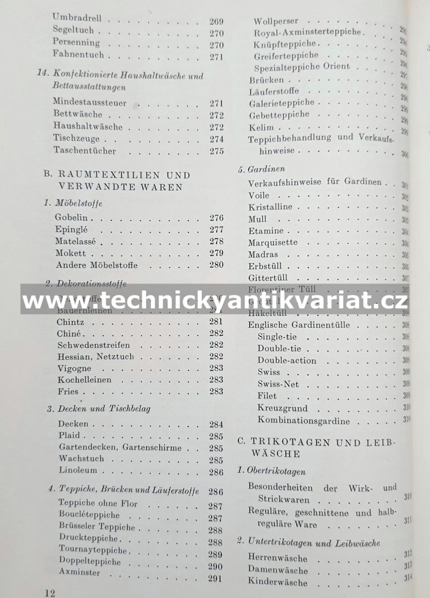 Textile Warenkunde für verkäufer - Baier (1959)