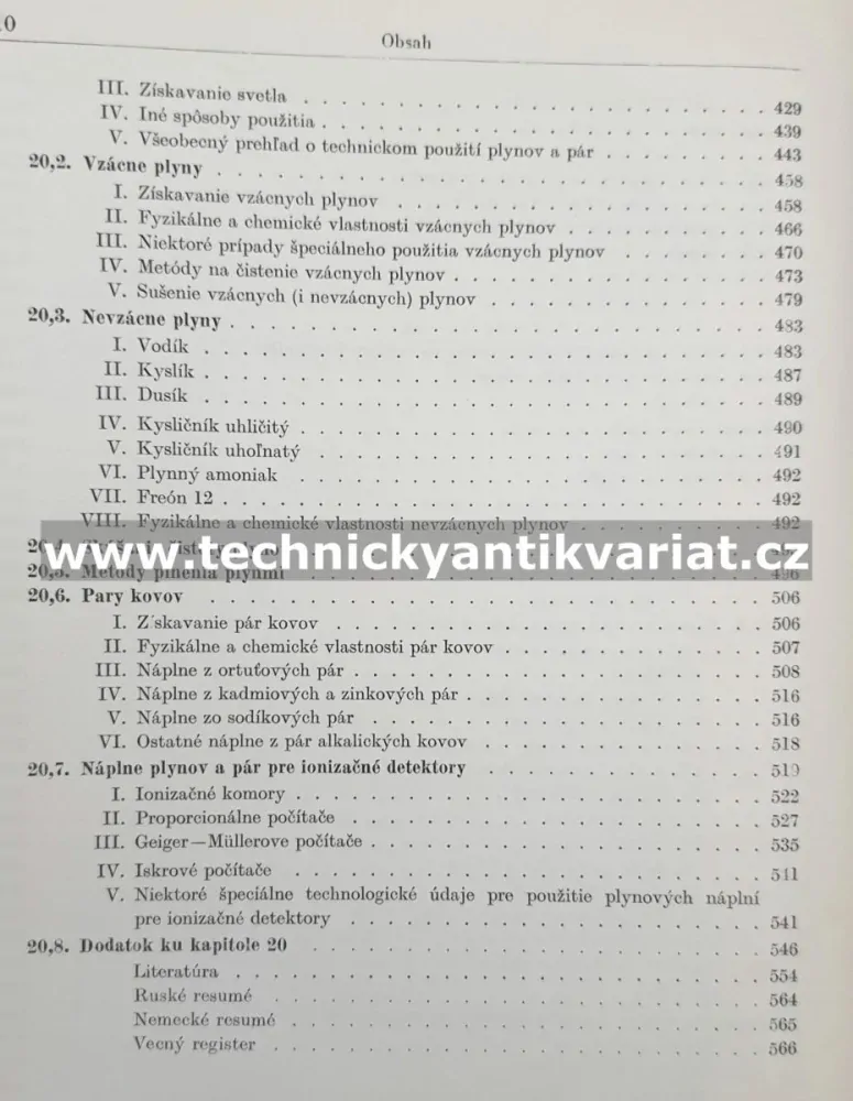 Technologia hmot vákuovej techniky III. pomocné materiály - Werner Espe (1962)