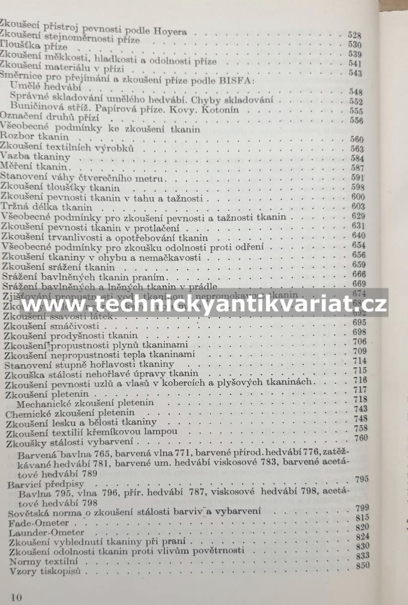 Zkušebnictví v textilním průmyslu - Oldřich Myšinský (1952)