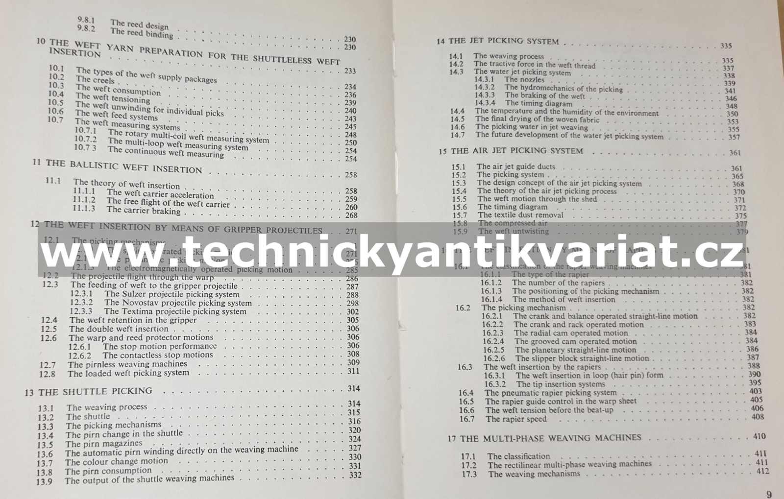 Shuttleless Weaving Machines - O.Talavášek, V.Svatý (1981)