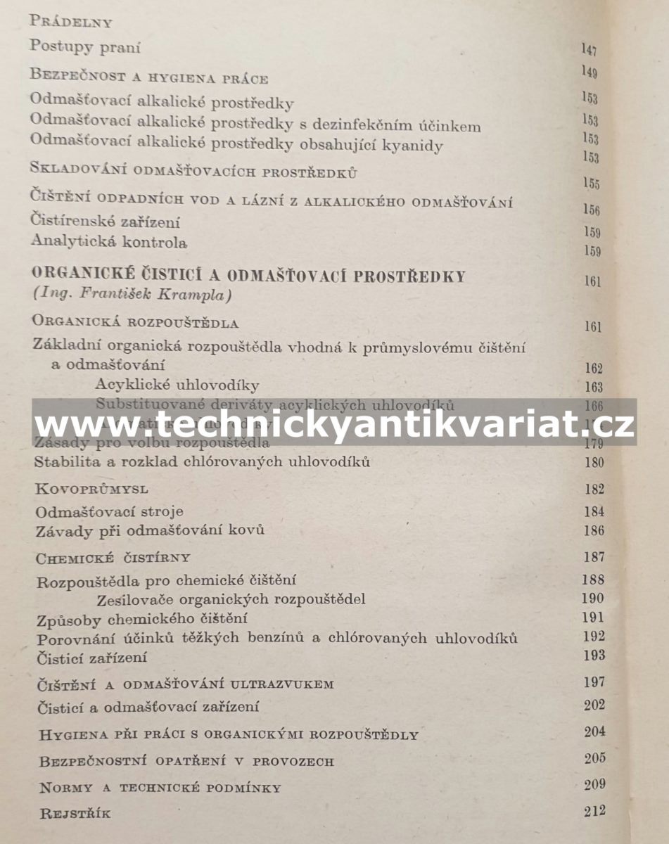 Odmašťovací a čistící prostředky v průmyslu a v zemědělství - Soukup, Krampla (1971)