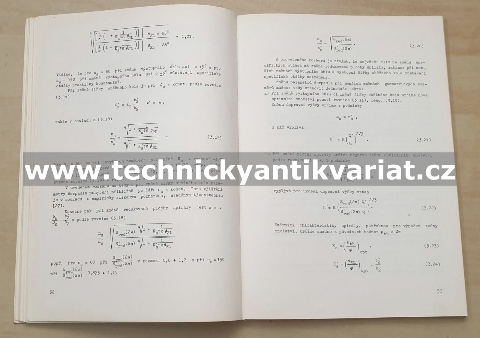 Vliv změny geometrických tvarů průtočné části odstředivých čerpadel na jejich parametry - Zdeněk Waiser (1976)