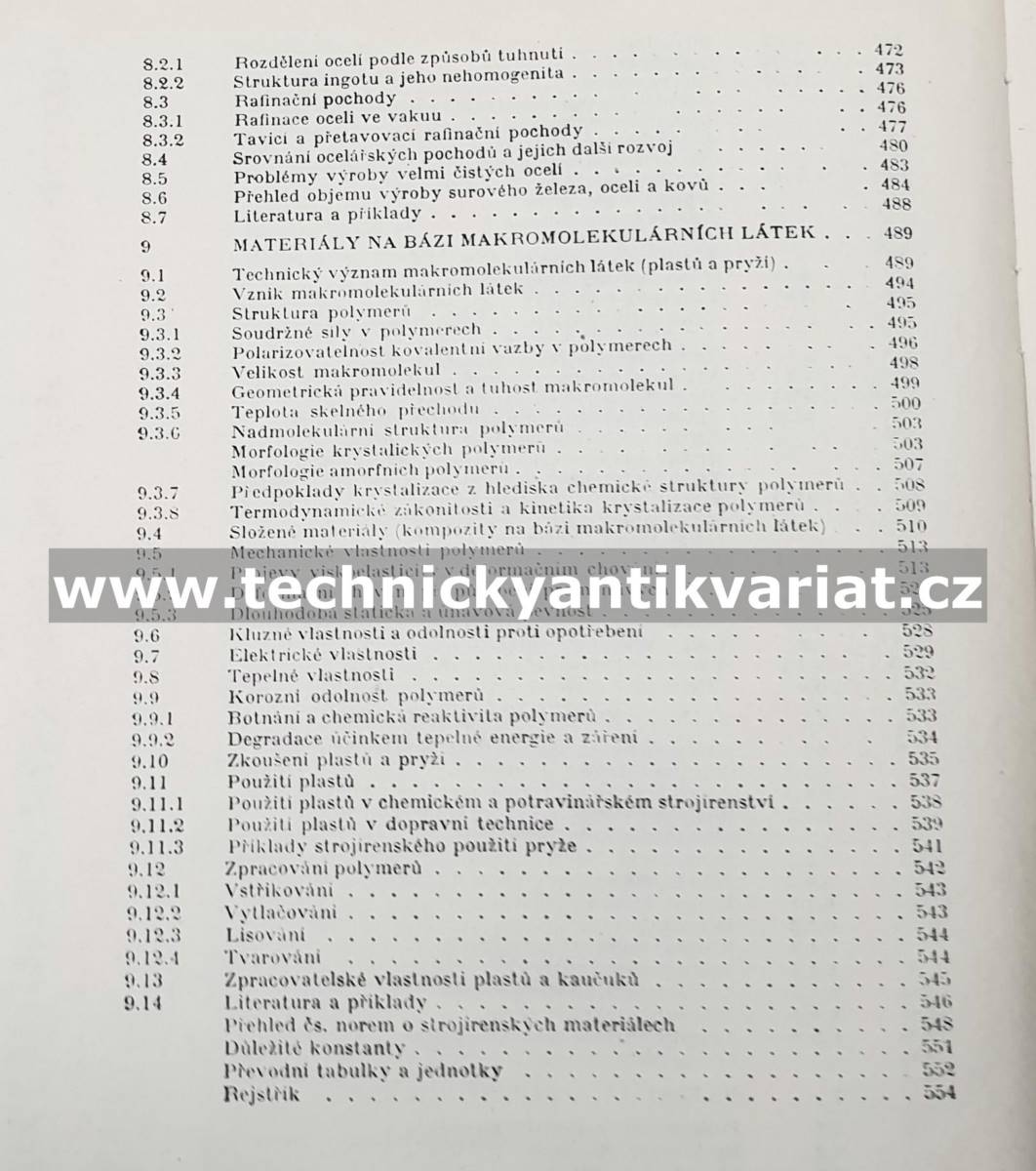 Strojírenské materiály - Pluhař, Koritta (1982)