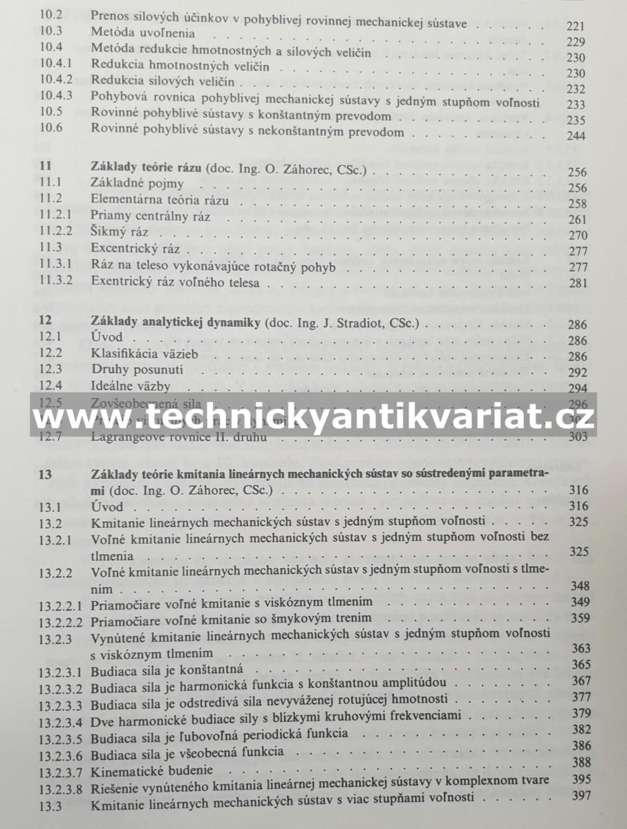 Mechanika III. Dynamika - Medvec, Stradiot, Zahorec, Caban (1988)