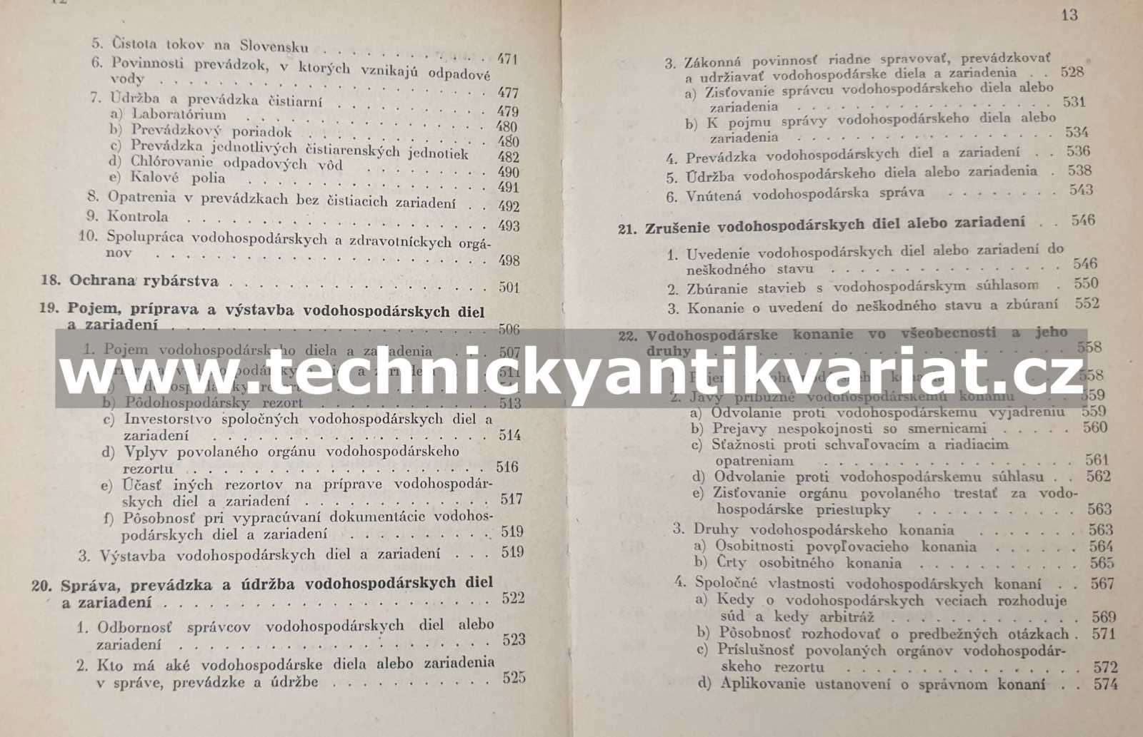 Vodohospodárska priručka - Horenc, Ratica (1962)
