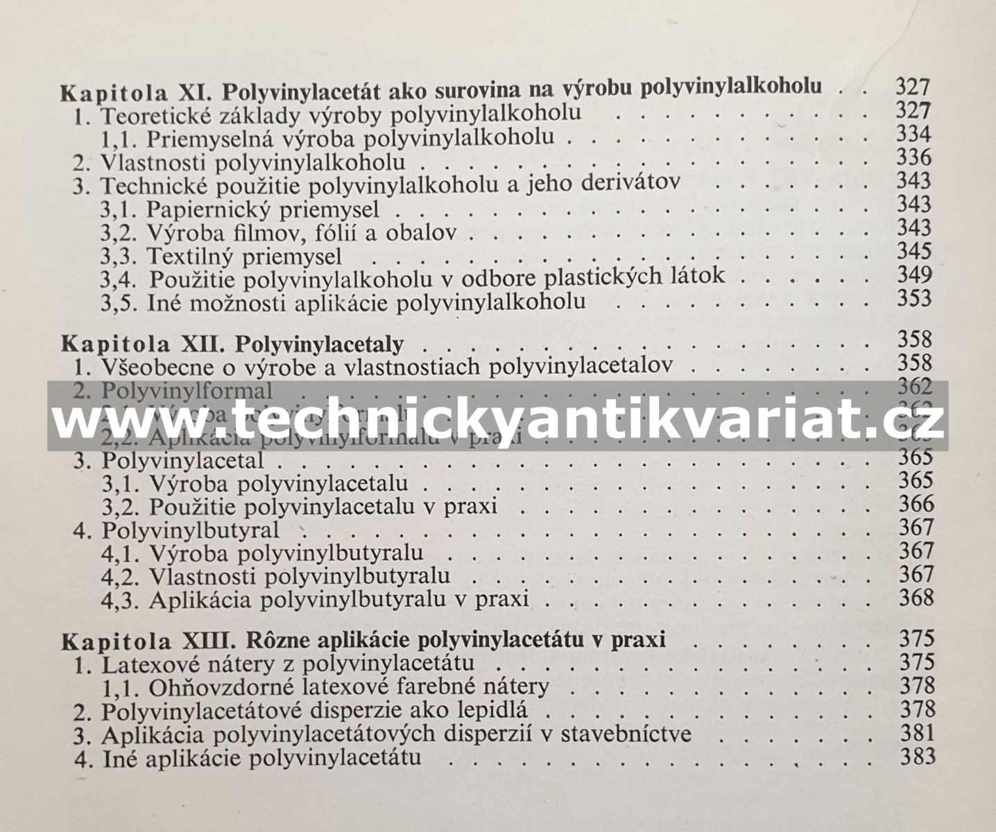 Polyvinylacelát - Gregor, Koudelka, Yanko (1962)