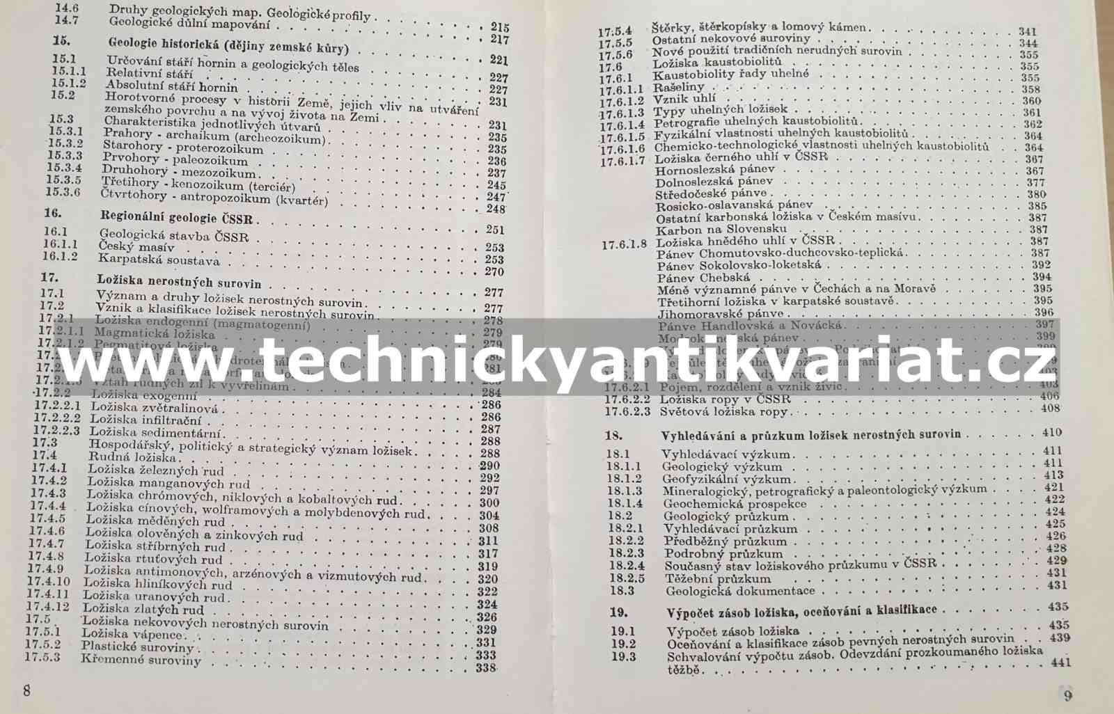 Mineralogie, petrografie a geologie - V. Bambuška, M.Mužík (1981)