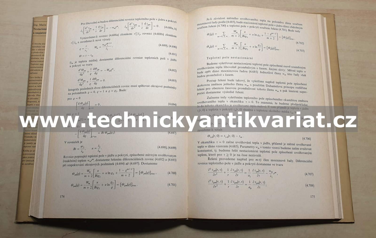 Nestacionární teplotní pole a napjatost ve strojních částech - Marie Klečková (1979)