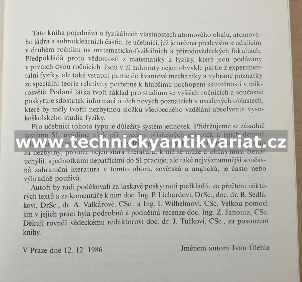 Atomy jádra částice - Úlehla, Suk, Trka (1990)