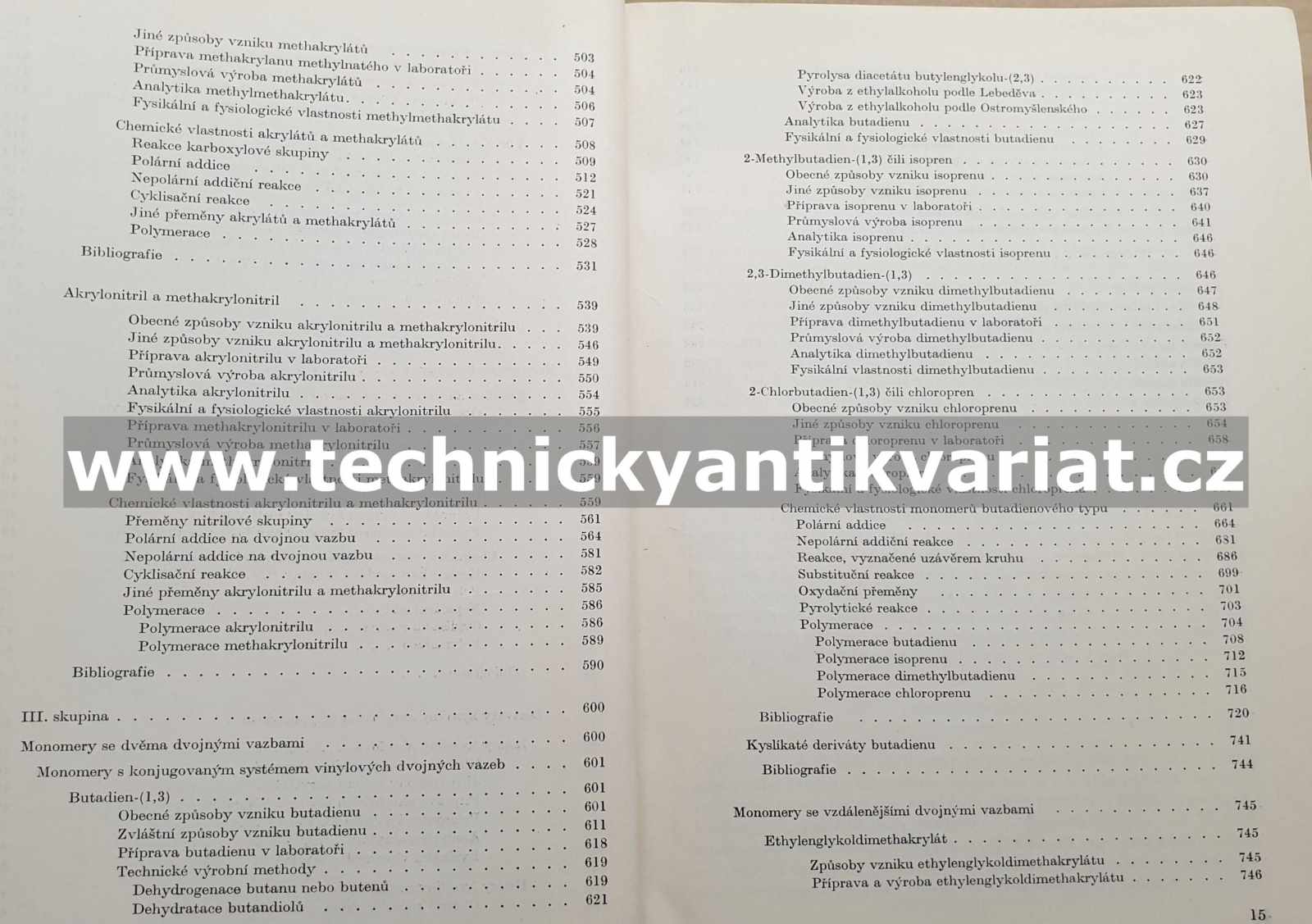 Chemie monomerů I. Pavel Vaculík (1956)