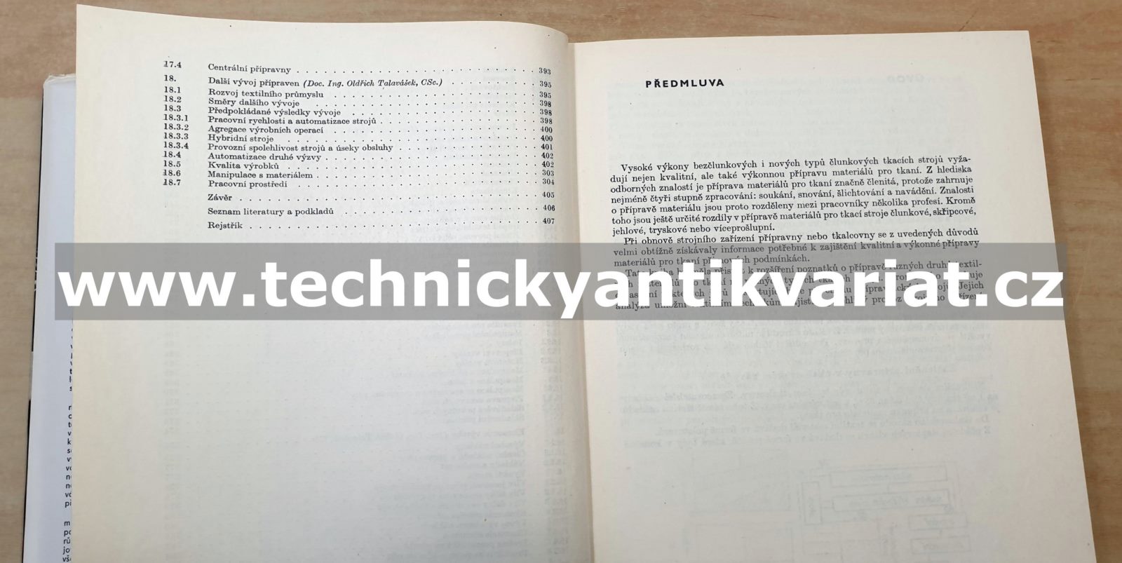 Příprava materiálu ke tkaní - O. Tavalášek, J. Plištil (1984)