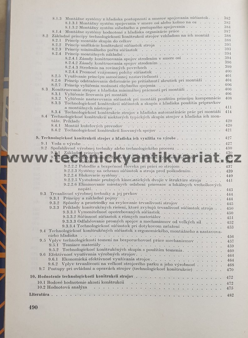 Technologickosť konštrukcie strojov - Skarbinski (1982)