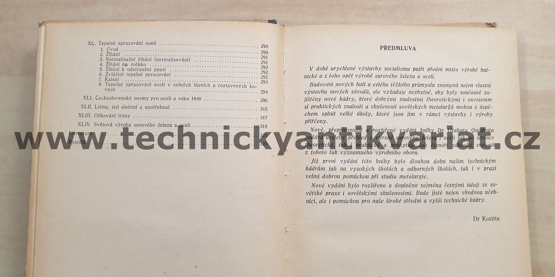 Základy metalurgie železa - Otakar Quadrat (1953)