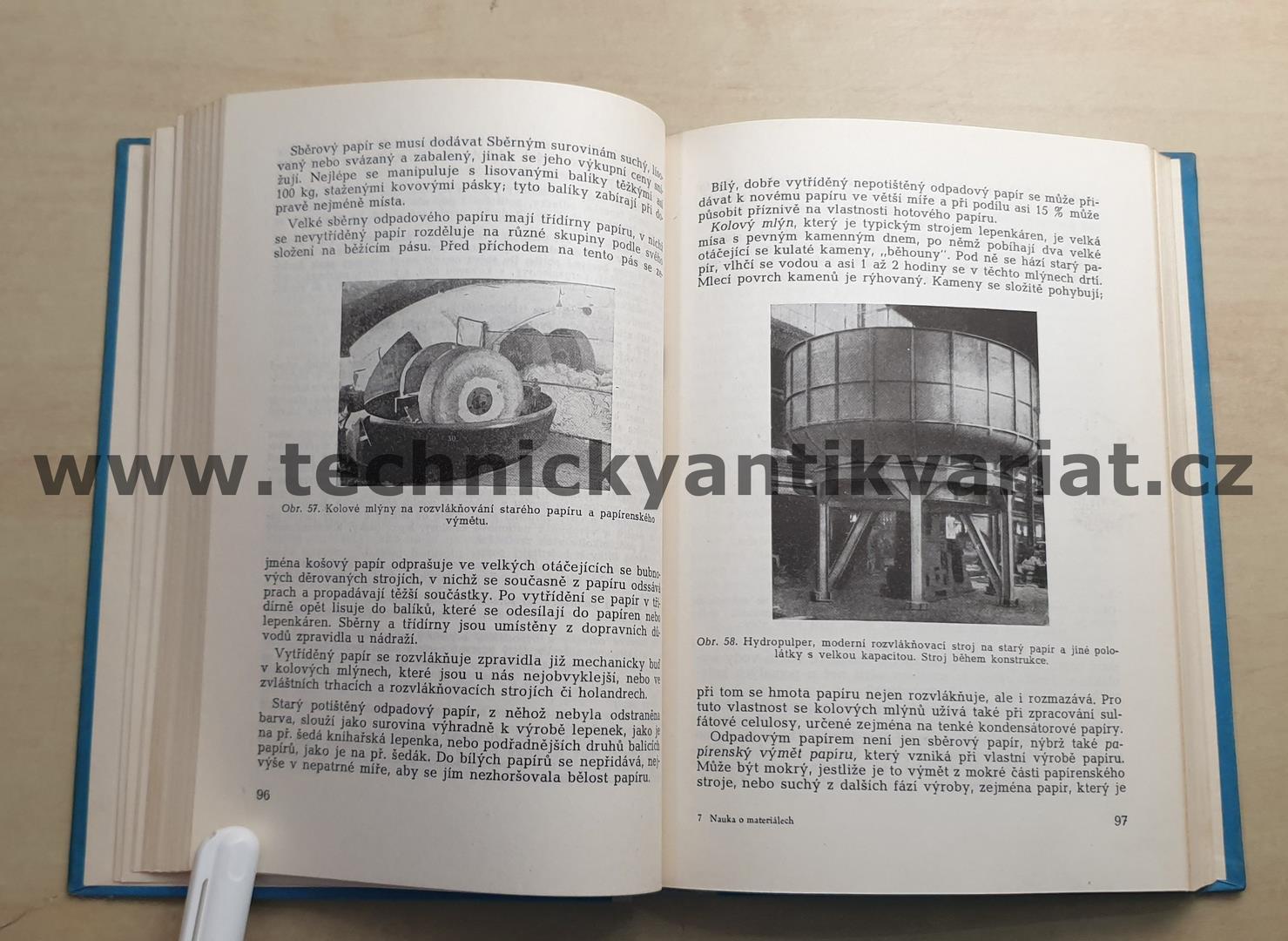 Nauka o materiálech používaných v polygrafii I. Papír, karton, lepenka - Jaroslav Šalda (1955)