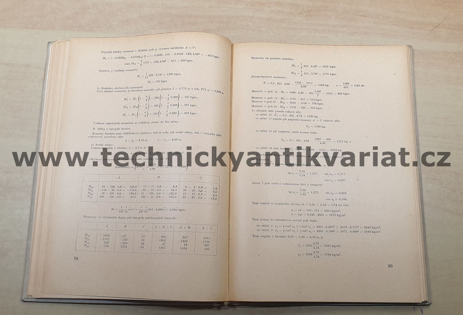 Železobetonové zásobníky - Blažek, Felt, Mencl, Šmerda (1958)