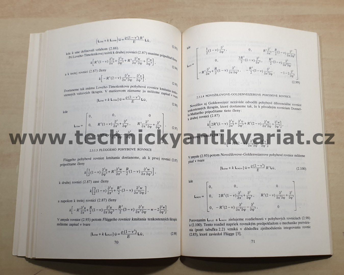 Mechanika kmitání válcových škrupín - Štefan Markuš (1982)