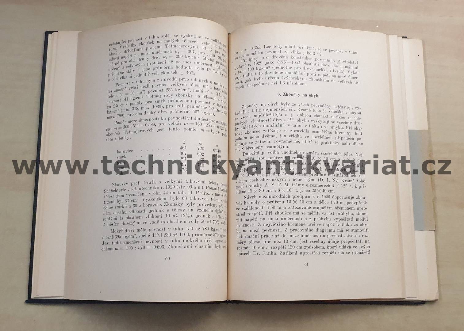Mechanické zkoušky dřev - Ludvík Čížek (1932)