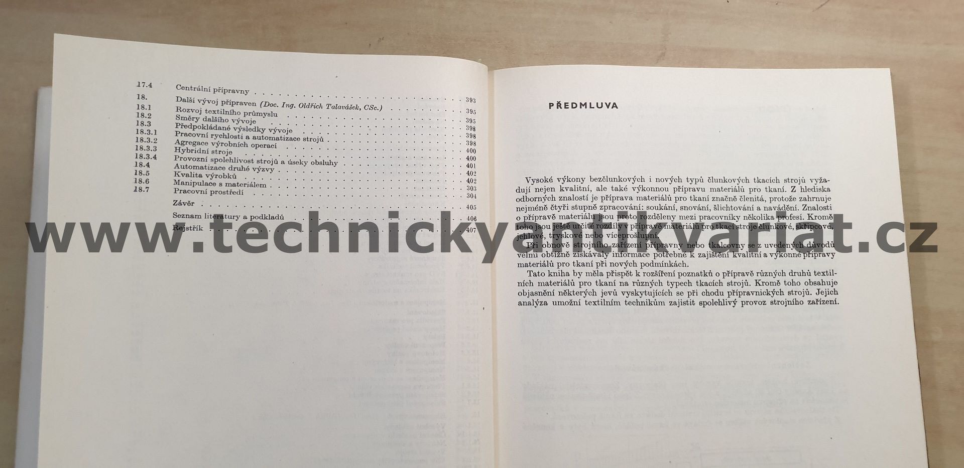 Příprava materiálu ke tkaní - O. Tavalášek, J. Plištil (1984)