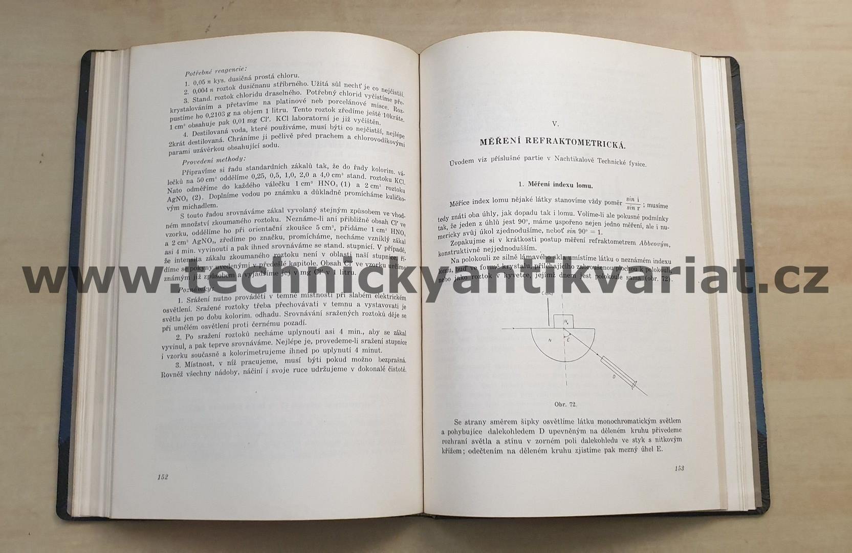 Příručka pro cvičení ve fysikálních a speciálných methodách analytických - F. Čůta, K. Kámen (1947)