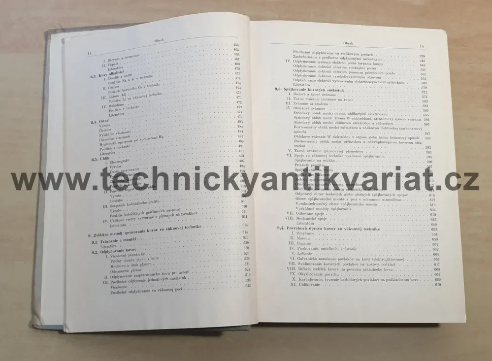 Technologia hmot vákuovej techniky I. Kovy a polokovy - Werner Espe (1957)