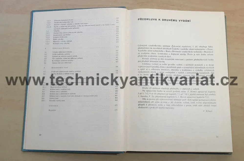 Železniční stavitelství I.díl -  F.Klimeš (1978)
