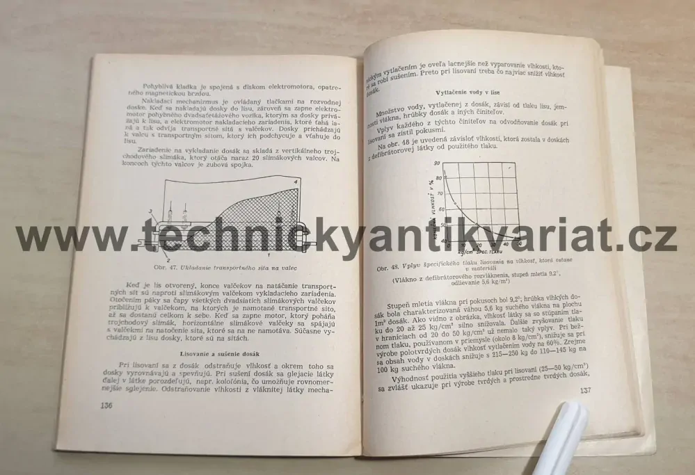 Výroba drevovláknitých desek - M.S. Pušev (1954)