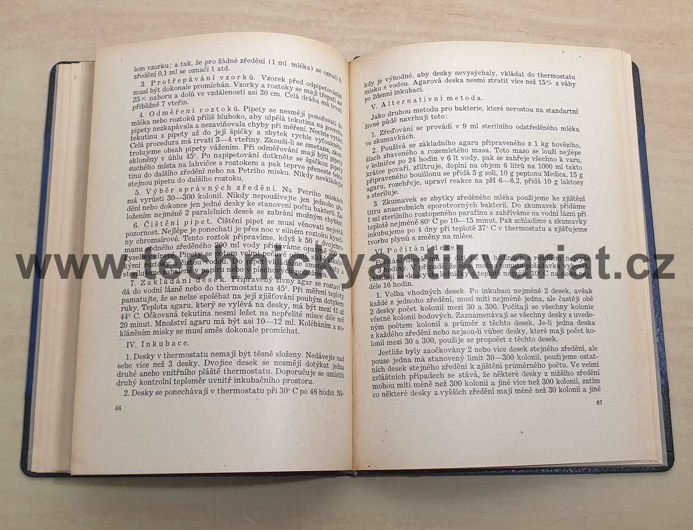 Studium reinfekce mléka I. jednotná metodika pro počítání bakterii v mléce - Jaroslav Vintika (1948)