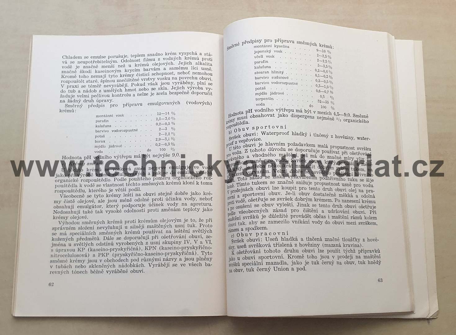 Povrchová úprava usní a kožených výrobků - V.Pektor, J.Ondráček (1956)