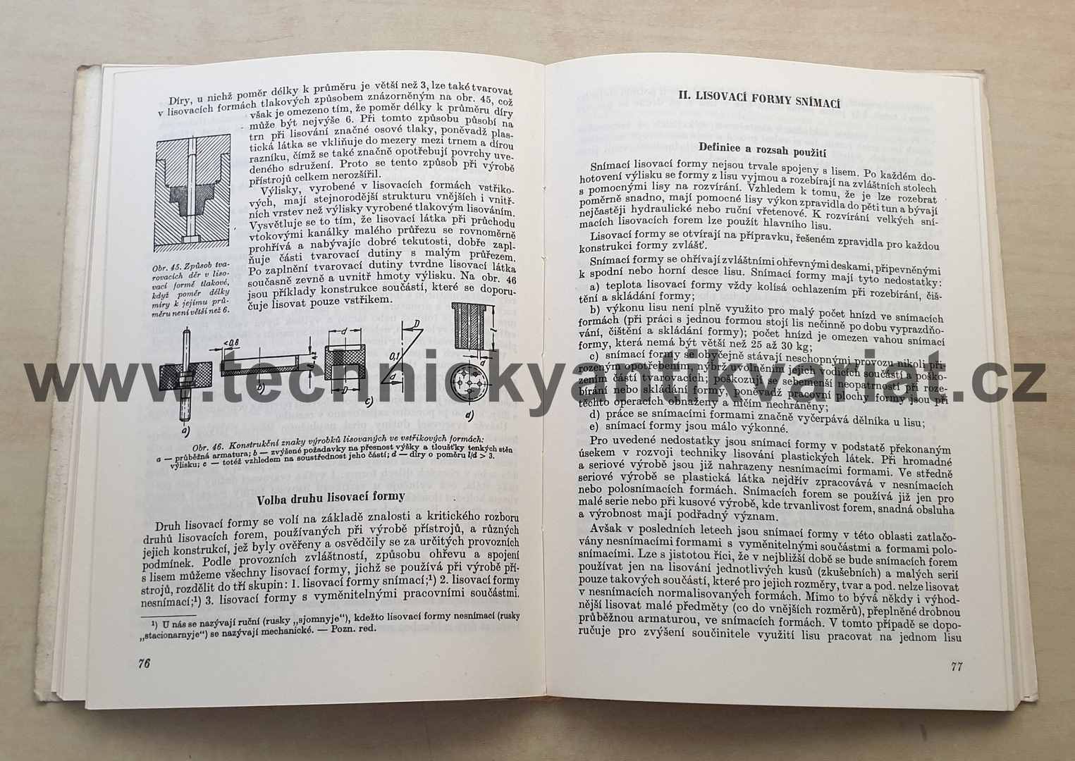 Konstrukce součástí z plastických látek a lisovacích forem - Kopaněvič (1952)