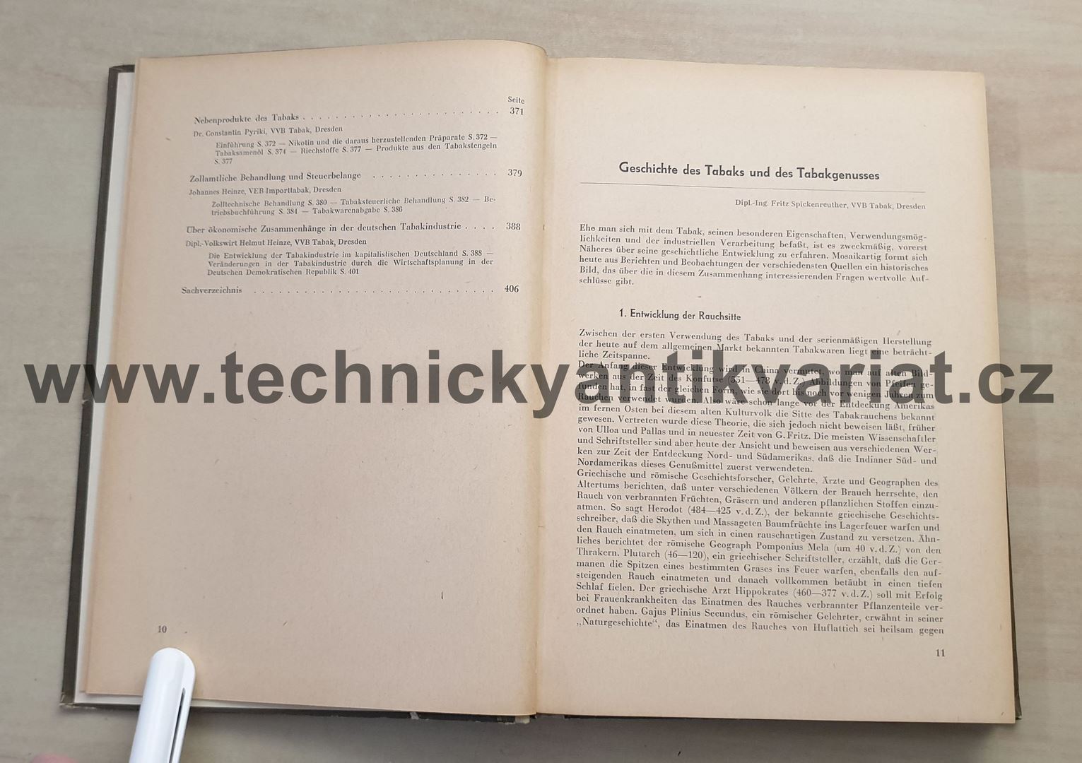 Tabak fachbuch - Gerhard Dietze (1953)