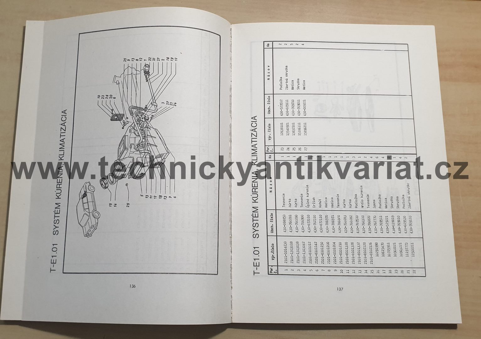 VAZ 2101 - katalog díelov (1973)