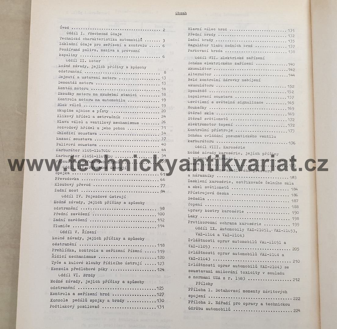 VAZ 2105, 21051, 21053, 2104, 21043 - návod k opravám