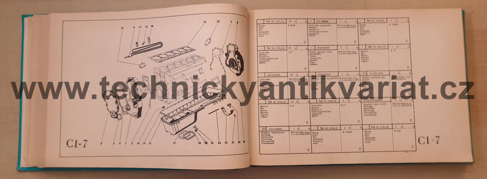 Hydraulické rýpadlo DH 101 - Katalog náhradních součástí